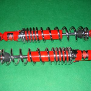 AMORTIGUADORES BETOR, ROJOS MUELLE CROMADO DE 35CM.