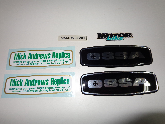 ADHESIVOS OSSA MICK ANDREWS JUEGO (5 UNID).