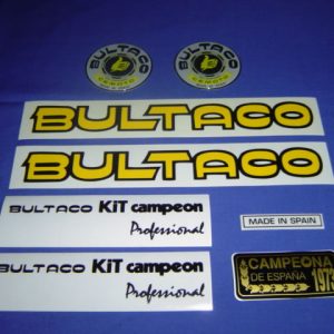 ADHESIVOS BULTACO SHERPA KIT CAMPEON, JUEGO COMPLETO.