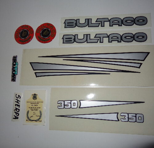 ADHESIVOS BULTACO SHERPA MOD 198 Y 199. JUEGO COMPLETO.