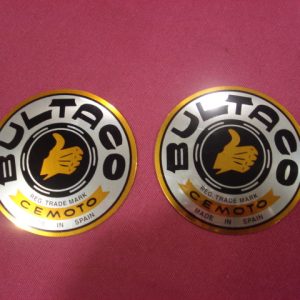 ANAGRAMAS BULTACO REDONDOS ALUMINIO