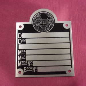 PLACA IDENTIFICACION EN NEGRO