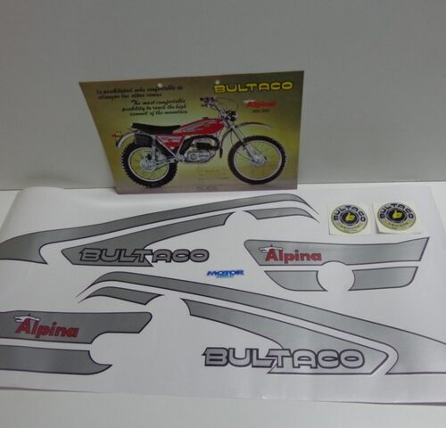 Adhesivos bultaco alpina modelos 165-166 juego completo