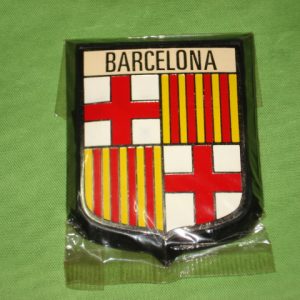 PLACA METALICA DE BARCELONA DE 6X8 CON MARCO