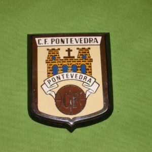 PLACA METALICA CLUB FUTBOL PONTEVEDRA 6X8 CON MARCO