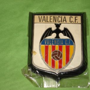 PLACA METALICA CLUB FUTBOL VALENCIA CON MARCO