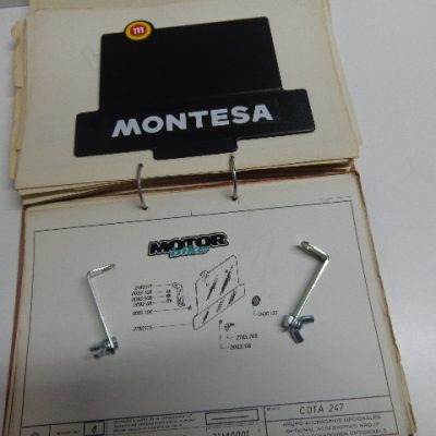 MONTESA COTA 74 123,172,247, 348,349, PORTA NUMEROS CON ANCLAJES