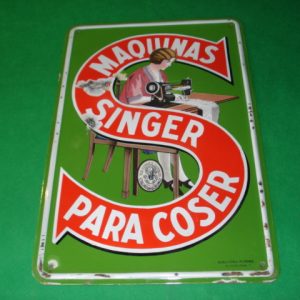 LETRERO ESMALTADO DE SINGER
