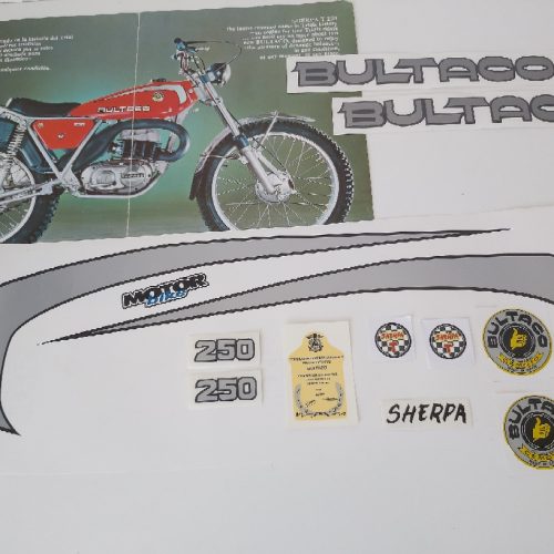 Adhesivos bultaco sherpa 250, modelos 158, 182 y 190.