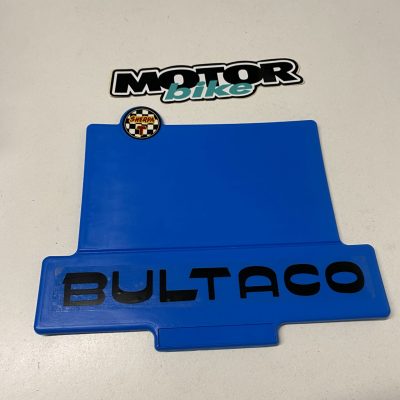 PORTA NÚMEROS BULTACO AZUL CON DOS ADHESIVOS